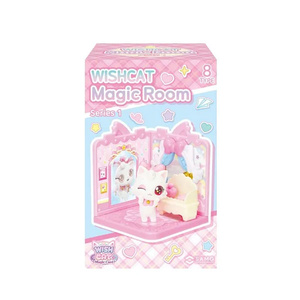 Wishcat Magic Room Serie 1 Caja Sorpresa de Juguetes para Niñas de 5 a 7 Años, Casa de Muñecas de Plástico con Diseño de Dibujos Animados - Product Image 1