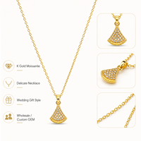 Collier de luxe en or 18 carats et moissanite pour mariée et demoiselles d'honneur, collection cadeau en gros OEM DEZYVIA