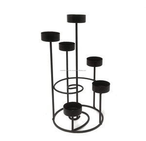 วินเทจขาตั้งบนโต๊ะทีไลท์6โถเทียนเหล็กบันไดเกลียวสไตล์ย้อนยุคชุดตกแต่งบ้านคริสต์มาสทำจากโลหะ - Product Image 1