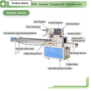 Machine d'emballage horizontale automatique à flux continu multifonctionnelle pour le scellage de films plastiques, idéale pour le pain, le savon, les légumes, les nouilles (M) - Product Image 2