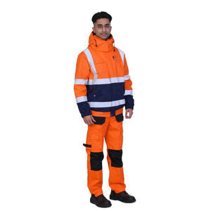 Vêtements de travail de construction à manches longues OEM combinaison globale en polyester confortable uniformes de travail industriels en coton de sécurité respirante - Product Image 5