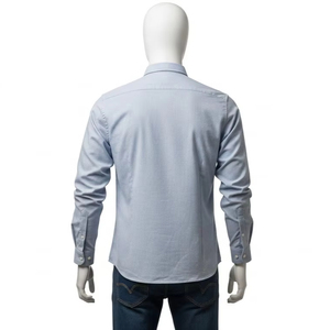 Camisas de Hombre de Tela Lisa Transpirable, Tejido de Algodón Suave, Ajuste Cómodo para Uso Diario y Fácil Mantenimiento - Product Image 3