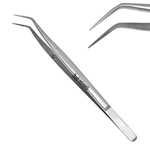 Alicates para aderezo Dental de 5 \ ", pinzas manuales, pinzas de algodón en ángulo para instrumentos quirúrgicos de diagnóstico de dientes para el cuidado Dental - Product Image 5