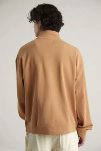 Custom Quarter Zip Fleece Crewneck sweatshirt Long Sleeve Cotton sweatshirt <b>Pullover</b> <b>men</b> women 14 Zip Fleece Sweatshirt - Product Image 3