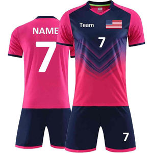 ชุดเสื้อฟุตบอลแขนสั้นสำหรับผู้ชายและเด็กชุดฝึกอัตโนมัติมีโลโก้ชื่อและหมายเลข - Product Image 4