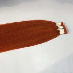 ผมต่อแบบตรงยาวสองชั้นสีขิงส้มผมดิบเวียดนามและอินเดีย - Product Image 3