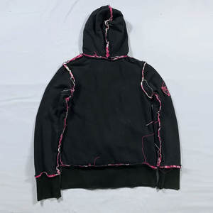 Sweat à capuche d'hiver pour homme avec broderie en twill, tissu polaire délavé, design graphique surdimensionné - Style streetwear - Product Image 3