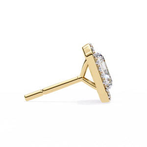 Boucles d'oreilles en or 18 carats avec diamants et pierres précieuses uniques cultivées en laboratoire - Product Image 1