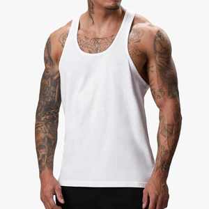 <b>Men's</b> Casual Fitness Tank Top Quick Dry Spandex/Cotton Gym <b>Vest</b> Breathable 3D Plain Design Anti-shrink Plus Size <b>Stringer</b> 3D - Product Image 1