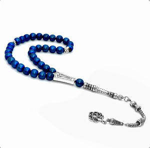 2024 OEM Tasbeeh Bleu Couleur Cristal Islamique Arabe Perle De Prière Haute Qualité Personnalisé Bois Tasbih pour Les Musulmans Direct PECKING - Product Image 1