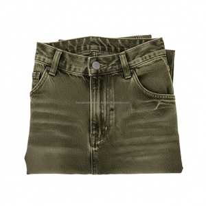 กางเกงยีนส์ทรงหลวมขาโค้งสไตล์เรโทรสำหรับผู้ชาย คุณภาพดี ล้างสีทราย กางเกงยีนส์ทรงหลวมขาโค้งสำหรับผู้ชาย - Product Image 6