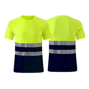 Camiseta de Manga Corta de Alta Visibilidad para Construcción, Personalizada al por Mayor, de Alta Calidad, Camiseta de Trabajo de Seguridad de Alta Visibilidad para Hombre, Talla OEM - Product Image 6
