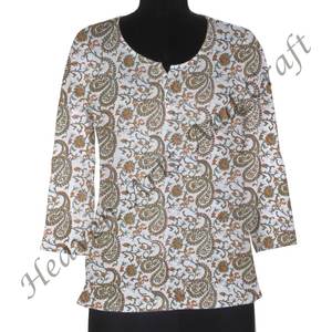 100% Cotton Ethnic Wear Hand Block Print New Manufacturer Of Latest Design High Quality Kurtis Indian Casual <b>Dresses</b> Clothing - Product Image 5