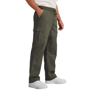Pantalon de survêtement léger personnalisé de haute qualité, jogging vierge délavé, pantalon et pantalon cargo droit à rayures incurvées pour hommes - Product Image 4