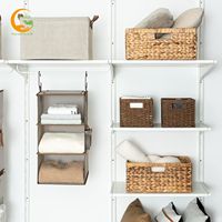 Panier de rangement multifonctionnel pliable en jacinthe d'eau, personnalisable, écologique et de haute qualité Ecoka pour vêtements, Vietnam