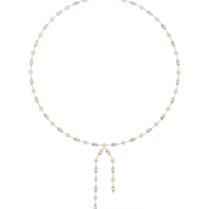 Collar Halo 18K con Cadena de Plata Piedra Redonda - Product Image 6