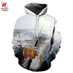 Sudadera con capucha enmascarada transpirable sublimada Ropa de pesca Hombres Sudadera con capucha de pesca de manga larga Camisas Protección solar - Product Image 6