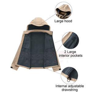 Chaqueta Softshell de buen Material con etiqueta privada, su propio LOGOTIPO, suministro de fábrica, chaquetas Softshell personalizadas de alta calidad para hombres - Product Image 5