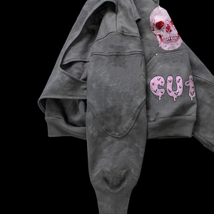 Sudadera con capucha bordada de alta calidad para hombre de algodón 100% OEM al por mayor en tallas grandes diseño teñido liso de la temporada de invierno - Product Image 4