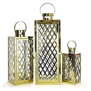 <b>Set</b> Of Three Triangle Shape Metal <b>Lantern</b> Premium Quality Handmade Designer Candle Holder Wholesale New Metal <b>Lantern</b> - Product Image 5
