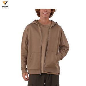 OEM 2025 Boxy Fit Hoodie para hombres 1:1 Impreso Zip-Up Pullover Bordado Collar Loose Fit Otoño Temporada Sudaderas con capucha - Product Image 1