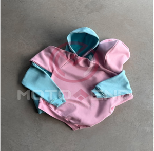 Sudaderas con capucha de algodón lavado Unisex personalizadas Sudadera con cremallera de gran tamaño Traje de hombro caído Ropa de calle informal en blanco Chándales Traje personalizado - Product Image 2