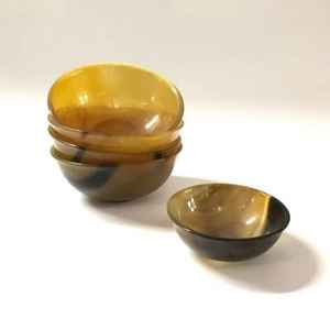 Cuenco para servir ensalada de cuerno de búfalo sin BPA hecho a mano nuevo diseño estilo amor pulido artesanías naturales al por mayor - Product Image 2