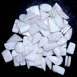 Suministro directo de fábrica, par de scolecite natural, cabujón de piedras preciosas, forma mixta, tamaños personalizables, suministros para hacer joyas Scolecite - Product Image 1