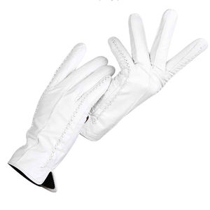 Guantes de Motociclismo Unisex Personalizados 2024 para Todas las Estaciones, Piel de Oveja Suave, Cuero PU, Compatibles con Pantalla Táctil, Cierre de Velcro Completo - Product Image 1