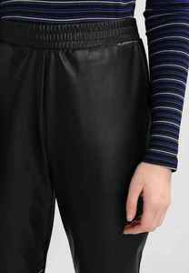 Pantalon décontracté Patchwork taille basse Streetwear Feux cuir fermeture éclair droite ample Sexy pantalon pour les femmes ronpex - Product Image 5