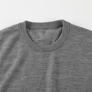 เสื้อสเวตเตอร์คอกลมของผู้ชายเสื้อสเวตเตอร์ขนแกะเมอริโน100% คอกลมแบบถักเสื้อจัมเปอร์แบบสวมหัว - Product Image 3