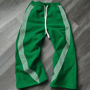 Pantalones Deportivos de Algodón 100% Gruesos de Invierno Personalizados, Ropa Urbana con Estampado DTG, Pantalones Deportivos Holgados de Pierna Ancha Estilo Vintage Desteñido al Sol para Hombre - Product Image 2