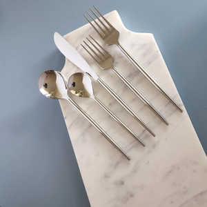 Ensemble de couverts à usage quotidien simple vaisselle en acier inoxydable ensemble de couverts pour événement de mariage couteau à dîner cuillère fourchette décor de restaurant à la maison - Product Image 1