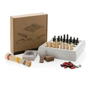 Set di Giochi da Tavolo in Legno Sostenibile 5-in-1 per Merchandising - Product Image 3