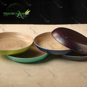 OEM personnalisé ensemble d'assiettes en bambou écologique élégant assiette de service écologique pour cuisine restaurant affichage des aliments maison décoration de table - Product Image 2