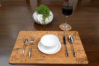 Meilleur Vente en Gros de 18X12 Pouces Olive Cork Aqua Nappe Rectangle Design Moderne Résistant aux Taches pour Maison Hôtel ou Bureau