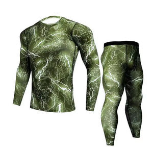 GAF-T-shirt de compression haute qualité BJJ MMA pour hommes, manches longues, protection du cou, respirant, anti-UV, séchage rapide. - Product Image 4
