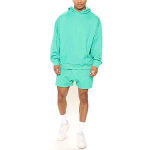 Top Selling Men's Sports Fitness Suit Mens 2 Piece Solid Color Casual Muscle Fit T-shirt Marathon Set 3xl Mens Shirts - Product Image 5