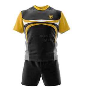 Conjunto de ropa de fútbol de rugby más vendido, tela de poliéster 100% transpirable de calidad ligera, la mejor opción - Product Image 2