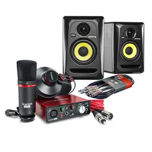 Meilleure nouvelle qualité Focusrites Scarletts 2i2 Studio (3e génération) Interface audio USB et ensemble d'enregistrement avec outils Pro