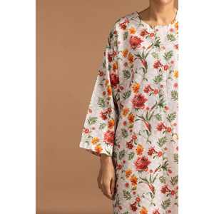 Ensemble coordonné imprimé Dobby blanc pour femme, tenue de tous les jours, ensemble 2 pièces avec short, haut à manches trois-quarts, tailles XS et XXS pour l'été - Product Image 4