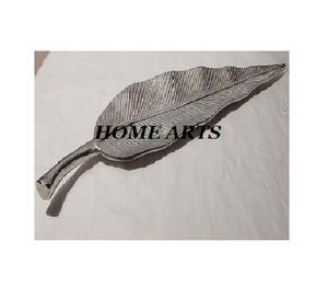 Plateau à dessert en aluminium de qualité supérieure, forme de feuille, couleur argent, plateau de service pour dattes à prix abordable - Product Image 2