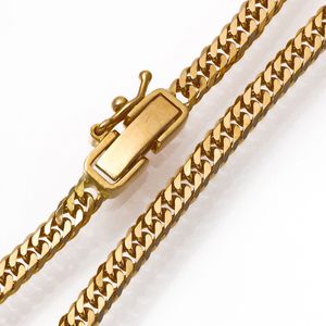 Maravillosa calidad Enorme costo K18 50cm10g 6 Diseño de corte de diamante Collar de eslabones de cadena de moda - Product Image 2