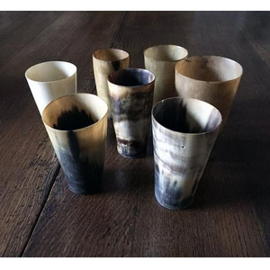 แก้วดื่มฮอร์นทำด้วยมือแก้วทัมเบลอร์สไตล์ยุคกลางโดยงานฝีมือสุดหรู - Product Image 5