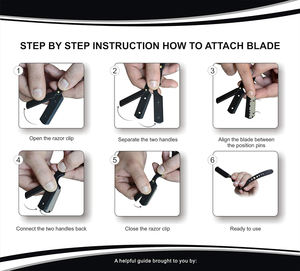 Knight Classic Rasoir de barbier professionnel à bord droit Shavette jetable de qualité pour le salon Caractéristique de sécurité Rasoir à gorge coupée - Product Image 4