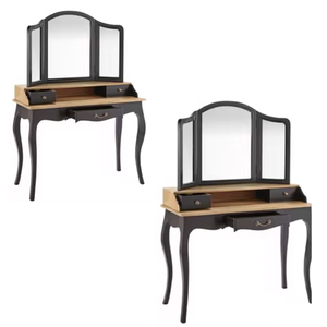 Nouveau produit vanités de maquillage vintage en bois massif avec trois verres et tiroirs pour le stockage de maquillage de Java central indonésien - Product Image 3