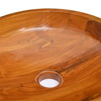 Vasque de salle de bain moderne en bois d'acacia fait main, gain de place, avec design sculpté, lavabo en bois dur naturel et décoration intérieure