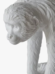 Sculpture de singe blanc massif pièce maîtresse décorative intérieure Figurine d'argent massif de vente chaude Statue de pelouse de jardin décorative - Product Image 6