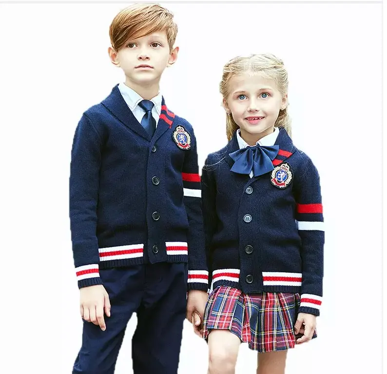 Schul-Polo-Hemd Rock-Set für Kindergarten Kindergarten Juniorschule Naval-Bekleidung Jungen-Schuluniform Oberteile und Mädchen Kinder Sommer