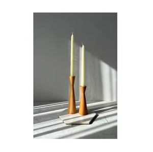 Stylish Wooden <b>Candle</b> Stand for Elegant Home Decor Natural Wood Holder for Pillar or <b>Tealight</b> <b>Candles</b> Perfect for Living Room - Product Image 1
